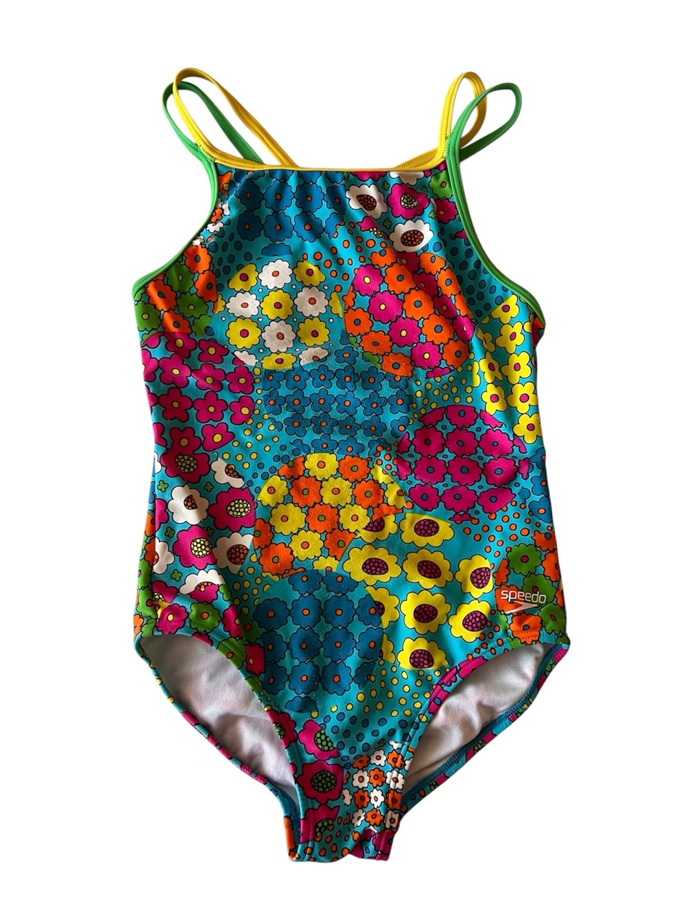 Speedo Bright Floral Multi-Color Girls One-Piece Swimsuit